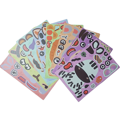 Animal Theme Sticker Set – 8-Piece Interactive DIY Stickers