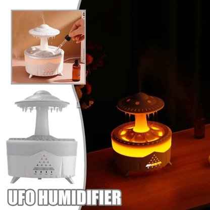 Raindrop Aroma Diffuser – Ultrasonic Essential Oil Diffuser with 7-Color LED Night Light & Whisper-Quiet Operation