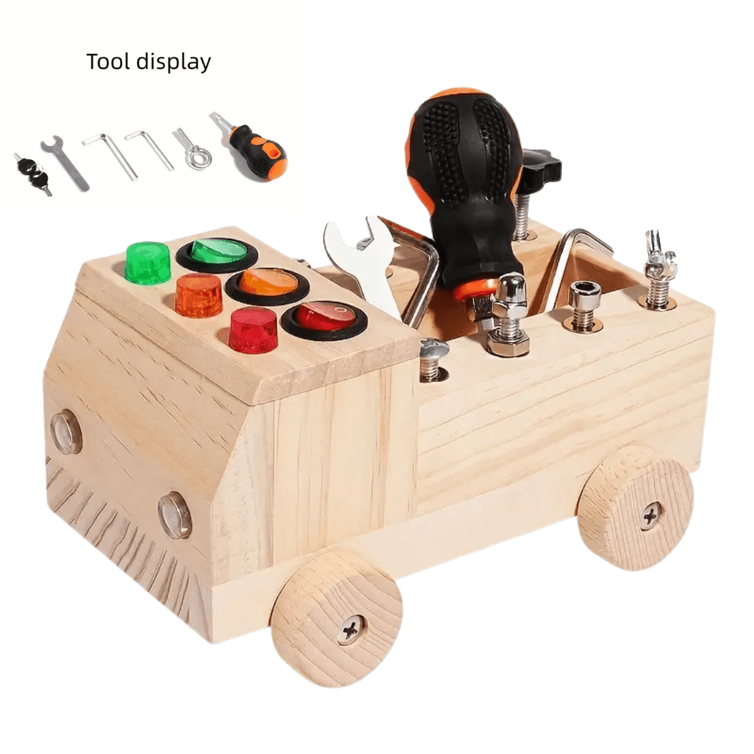 Truck LED Switch Board – Interactive Light-Up Toy for Fine Motor Skills & Sensory Play - Made2Motivate