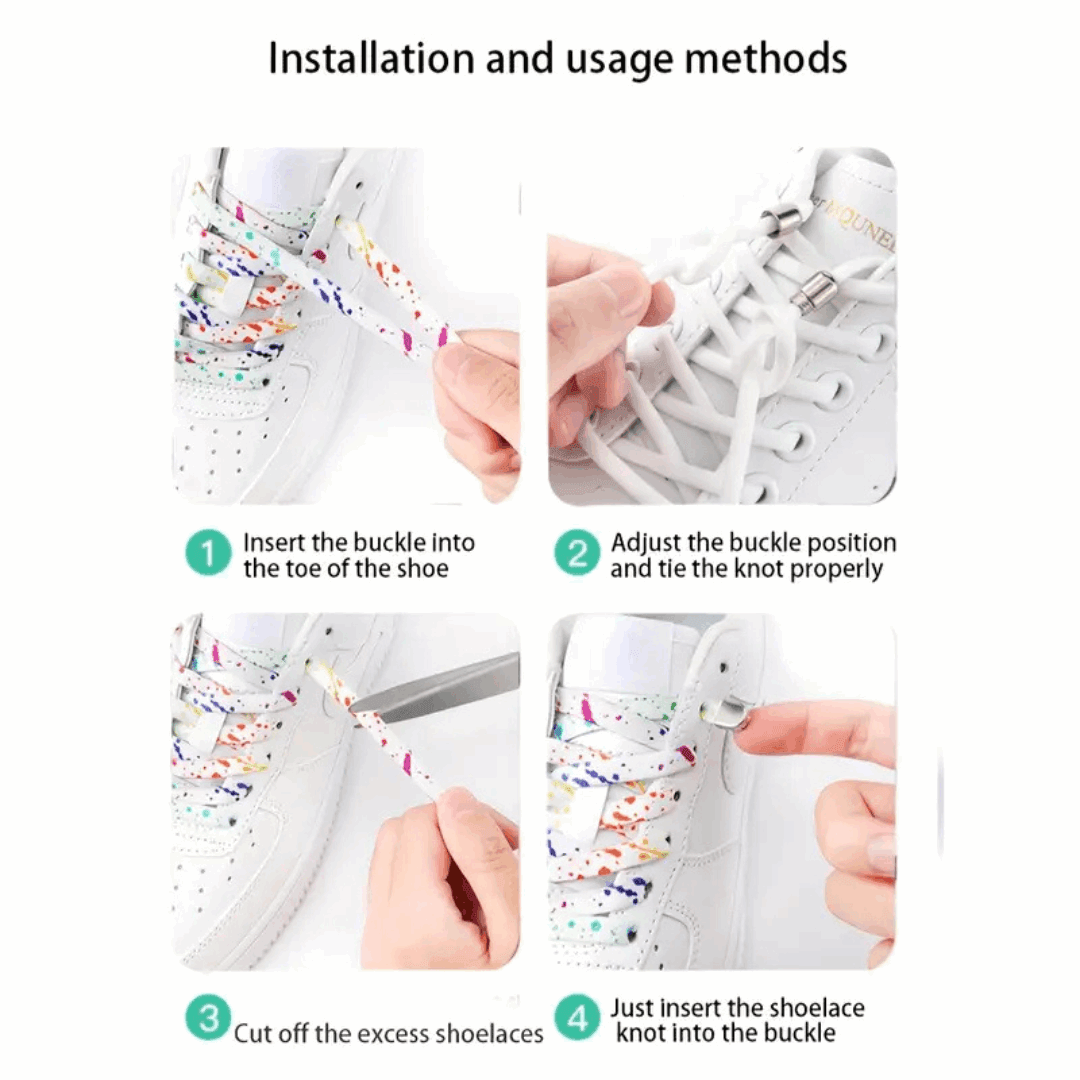 Elastic No-Tie Shoelace – Easy Slip-On Laces for Comfort, Flexibility, and No-Hassle Wear