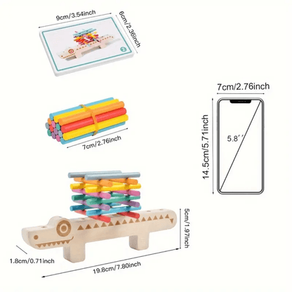 Crocodile Color Sort & Match Wood Toy - Made2Motivate