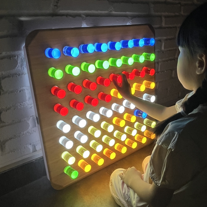 LED Light Wall Panel Peg Board – Sensory Learning & Creative Light Wall for Kids