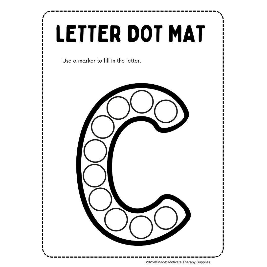 Alphabet Do A Dot Letter Mats Fine Motor & Letter Recognition Activity Pack