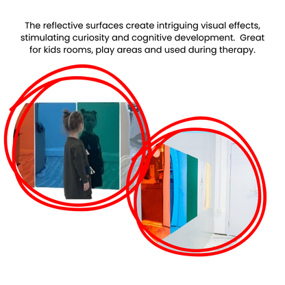 Acrylic Shatterproof Mirrors – Set of 5 Safety Wall Mirrors for Sensory Rooms and Early Learning