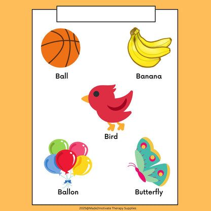 Alphabet Cut & Paste Vocabulary Pack (A-E) - Phonics & Fine Motor Skills