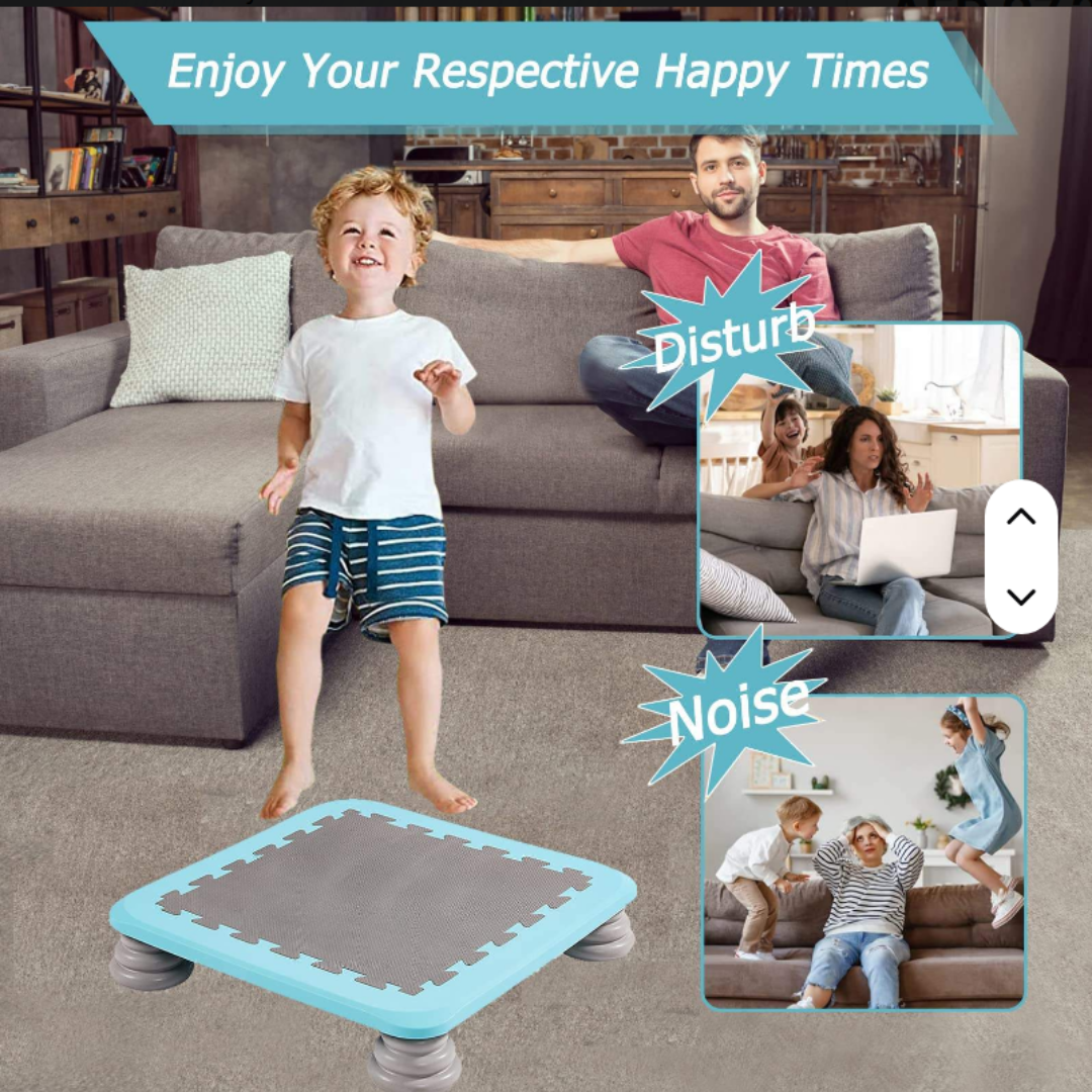 Kids’ Silent Portable Mini Trampoline – Indoor Jumping Mat with Shock-Absorbing Elastic Feet