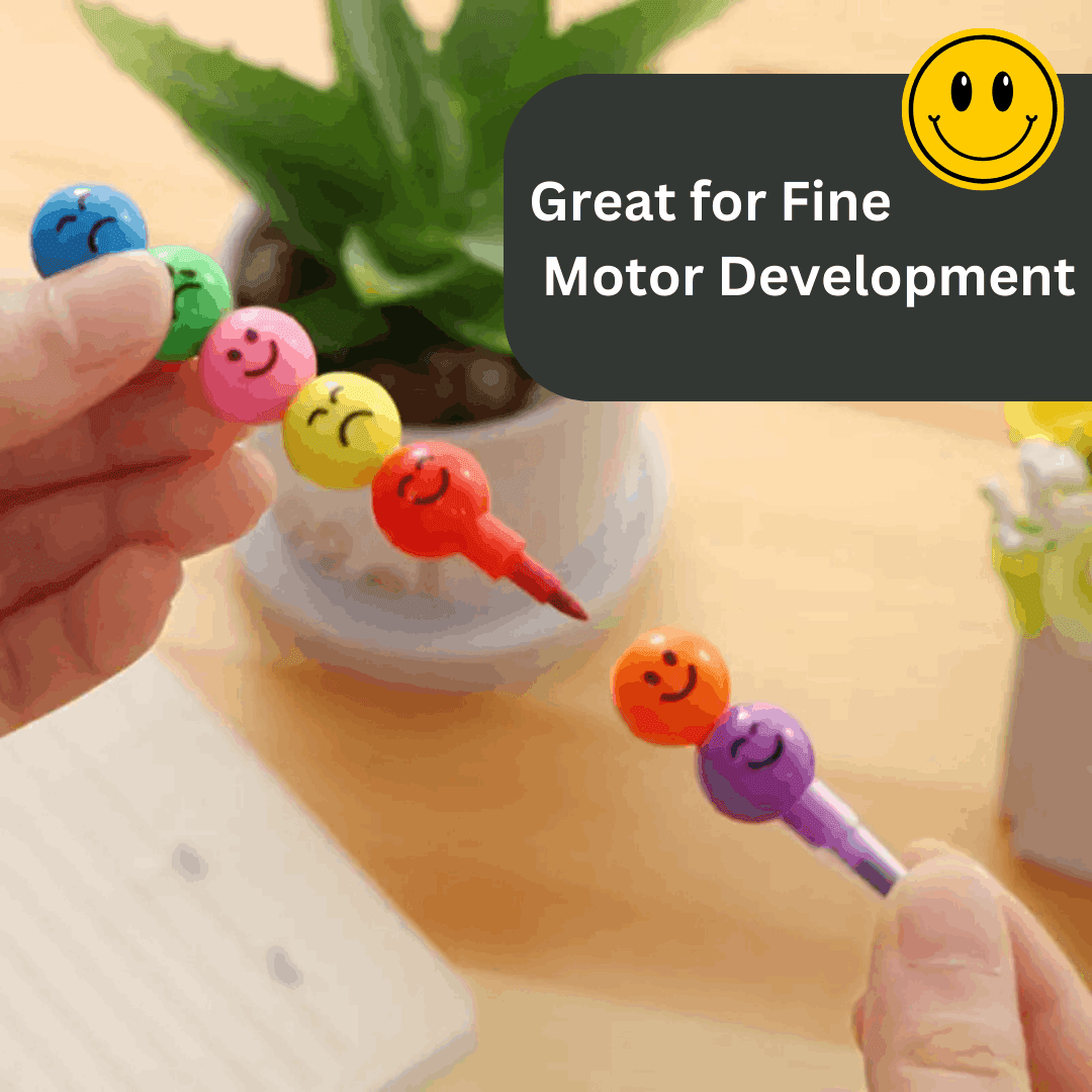 Emoji Expressions Crayons Set of 5 – Fun, Creative Coloring Tools for Kids to Explore Emotions