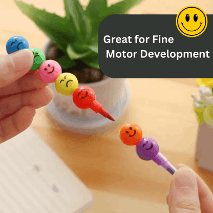 Emoji Expressions Crayons Set of 5 – Fun, Creative Coloring Tools for Kids to Explore Emotions