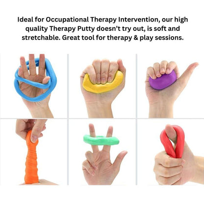 Therapy Putty- 5 Resistant Levels for Strength & Flexibility - Made2Motivate