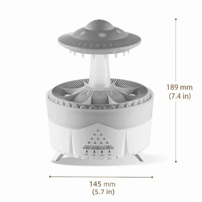Raindrop Aroma Diffuser – Ultrasonic Essential Oil Diffuser with 7-Color LED Night Light & Whisper-Quiet Operation