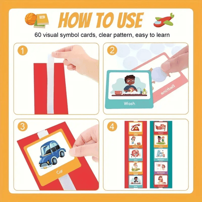 60-Piece Visual Schedule Cards Set | Daily Routine & Activity Chart for Kids