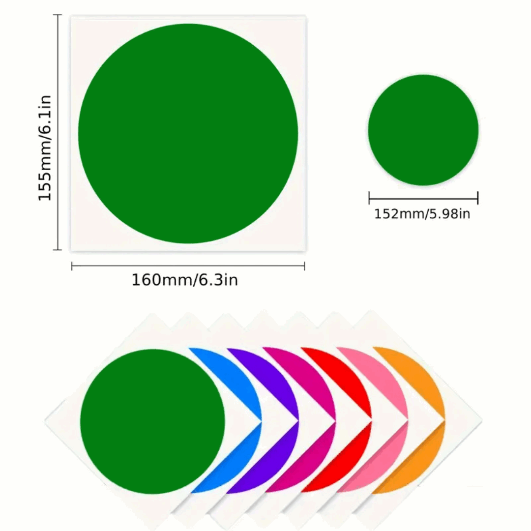 Colorful Dry Erase Dots – 8 Piece Set of Vibrant, Reusable Stickers for Classroom Organization & Creative Learning
