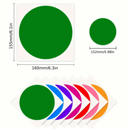 Colorful Dry Erase Dots – 8 Piece Set of Vibrant, Reusable Stickers for Classroom Organization & Creative Learning