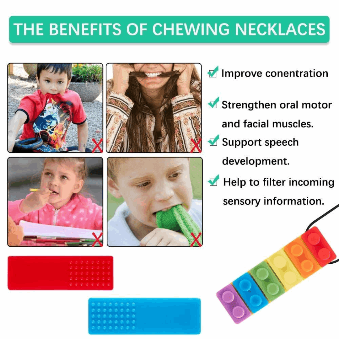 LEGO Sensory Chewing Necklace – Improve Focus & Oral Motor Skills