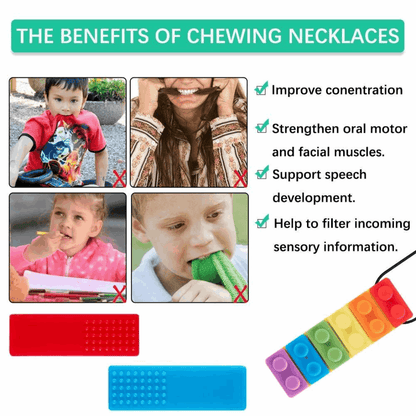 LEGO Sensory Chewing Necklace – Improve Focus & Oral Motor Skills