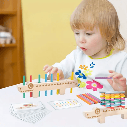 Crocodile Color Sort & Match Wood Toy - Made2Motivate
