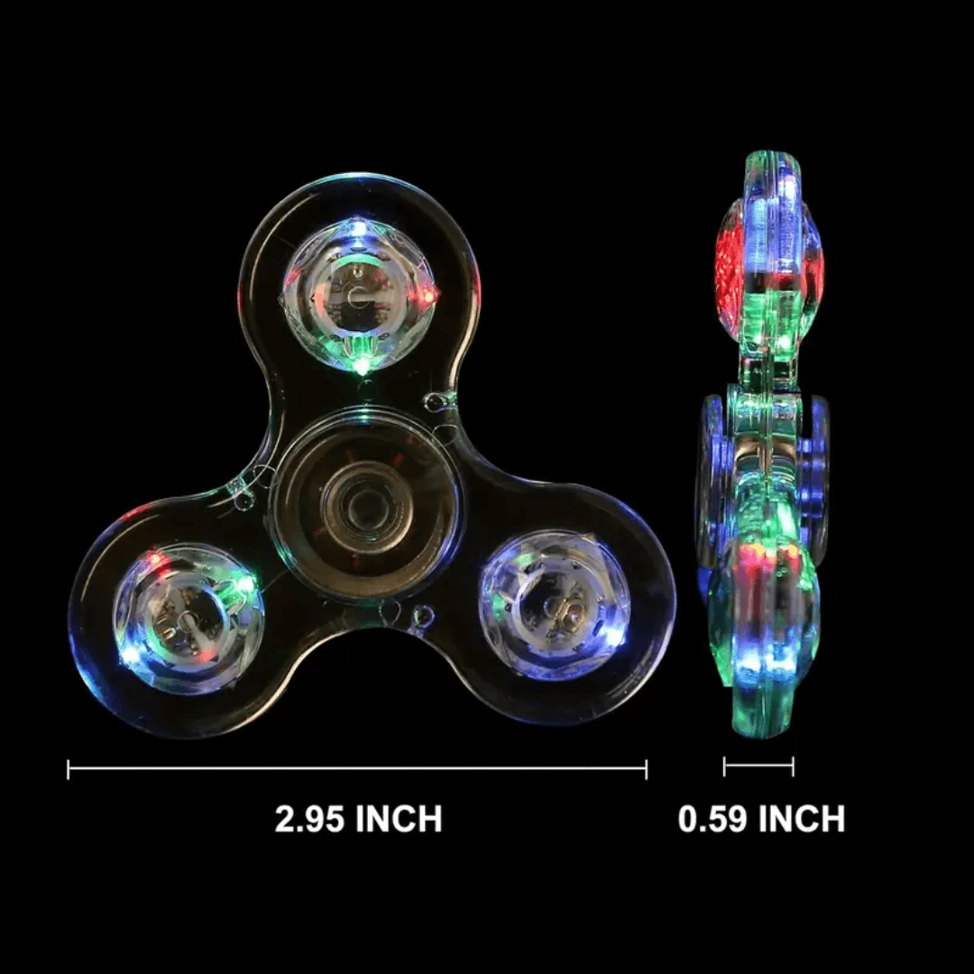 LED Light-Up Fidget Spinner | 3 Modes | Stress Relief & Fun Toy