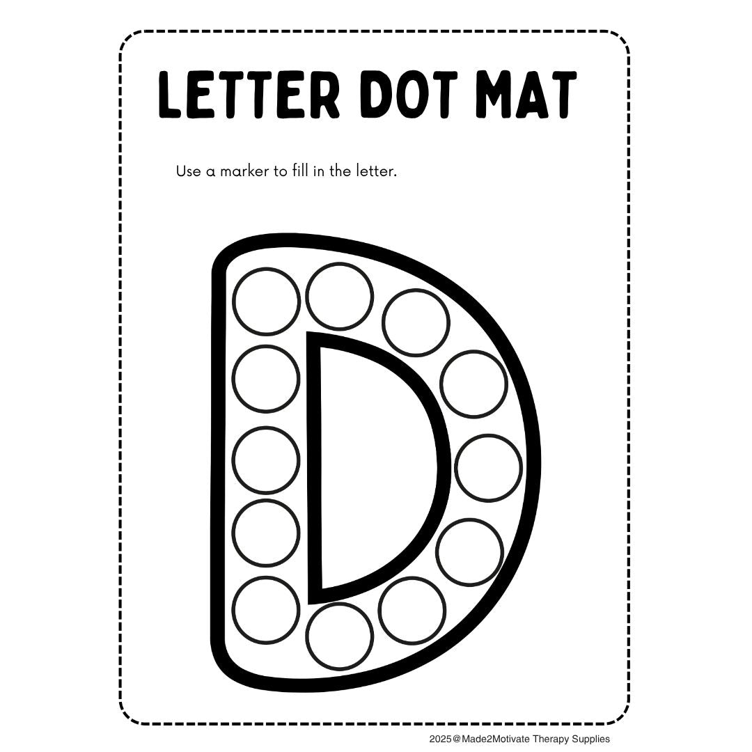 Alphabet Do A Dot Letter Mats Fine Motor & Letter Recognition Activity Pack