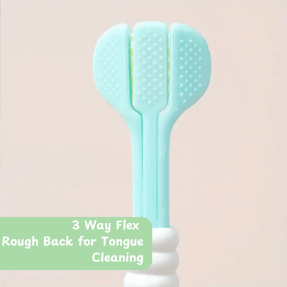 TinyPaws 3-Sided Toothbrush – Set of 2, For Faster, Fun Brushing! - Made2Motivate