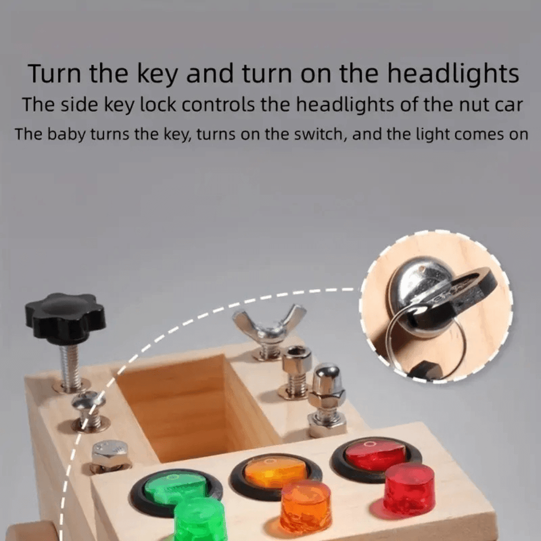 Truck LED Switch Board – Interactive Light-Up Toy for Fine Motor Skills & Sensory Play - Made2Motivate