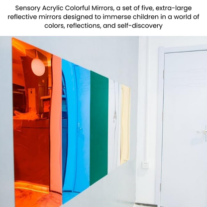 Acrylic Shatterproof Mirrors – Set of 5 Safety Wall Mirrors for Sensory Rooms and Early Learning
