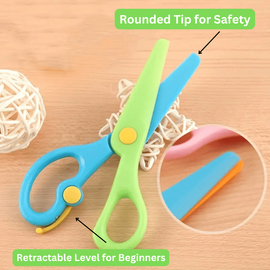 Safe Snip Retractable Scissors - 2pc Set for Easy & Safe Cutting! - Made2Motivate
