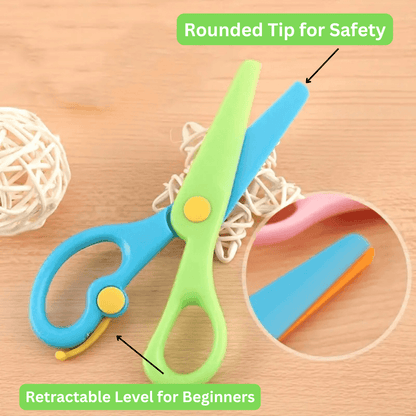 Safe Snip Retractable Scissors - 2pc Set for Easy & Safe Cutting! - Made2Motivate