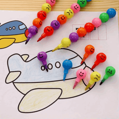 Emoji Expressions Crayons Set of 5 – Fun, Creative Coloring Tools for Kids to Explore Emotions