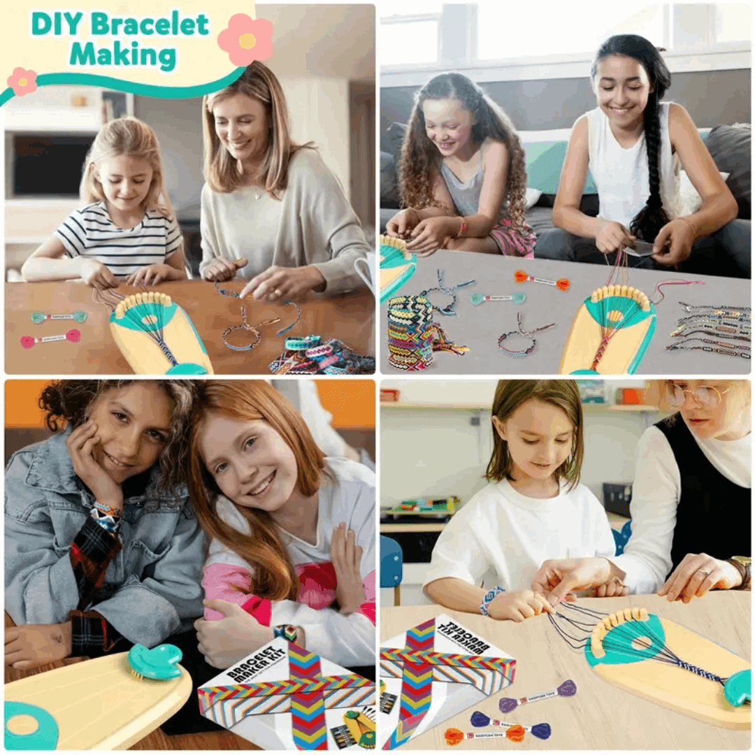 Friendship Bracelet Building Kit – DIY Jewelry Craft Set for Kids & Teens, Creative Fun & Gift-Making