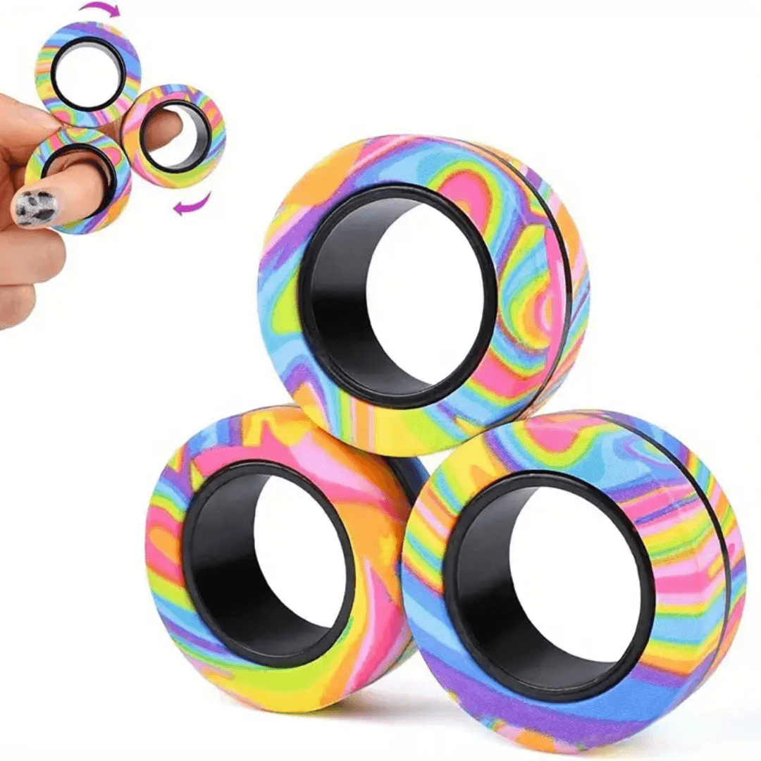 Magnetic Fidget Rings – Spin, Play, Relax! - Made2Motivate