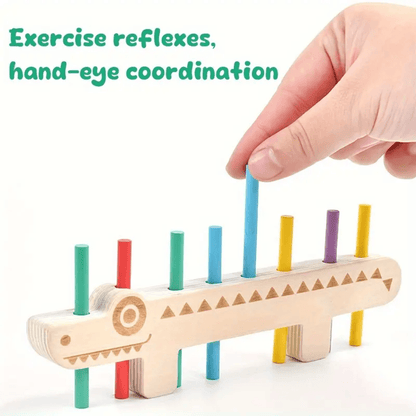 Crocodile Color Sort & Match Wood Toy - Made2Motivate