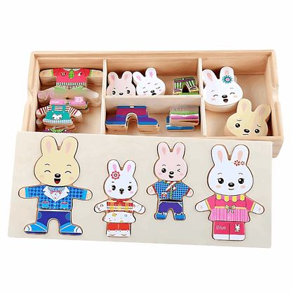Family Dress up: Bear or Rabbit Jigsaw Puzzle - Made2Motivate