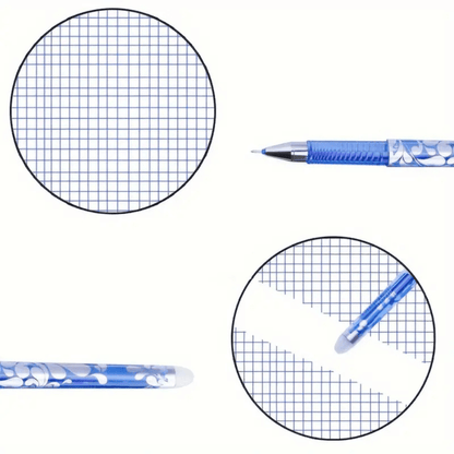 Vibrant Erasable Gel Pen Set - 6 Colors + 30 Refills for Fun & Mess-Free Writing! - Made2Motivate