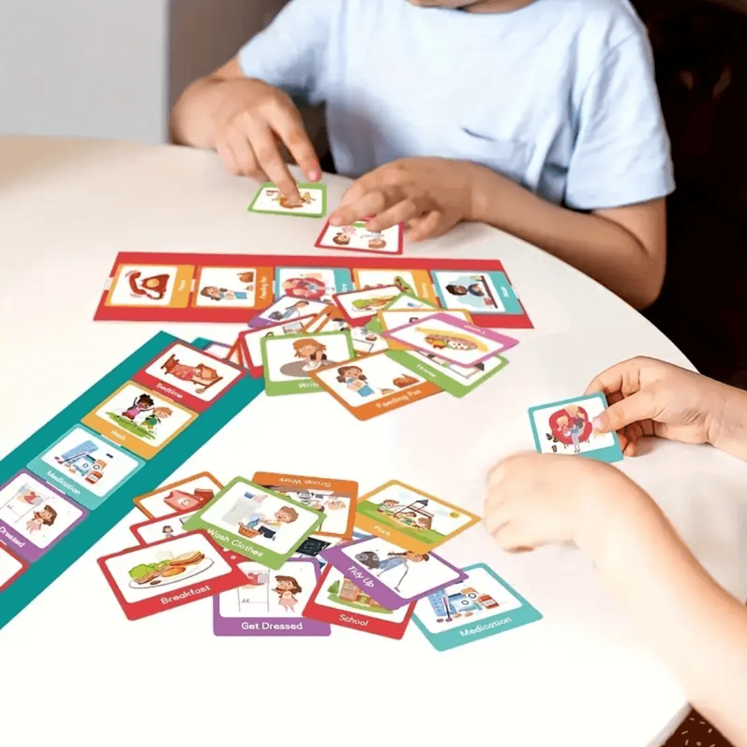60-Piece Visual Schedule Cards Set | Daily Routine & Activity Chart for Kids