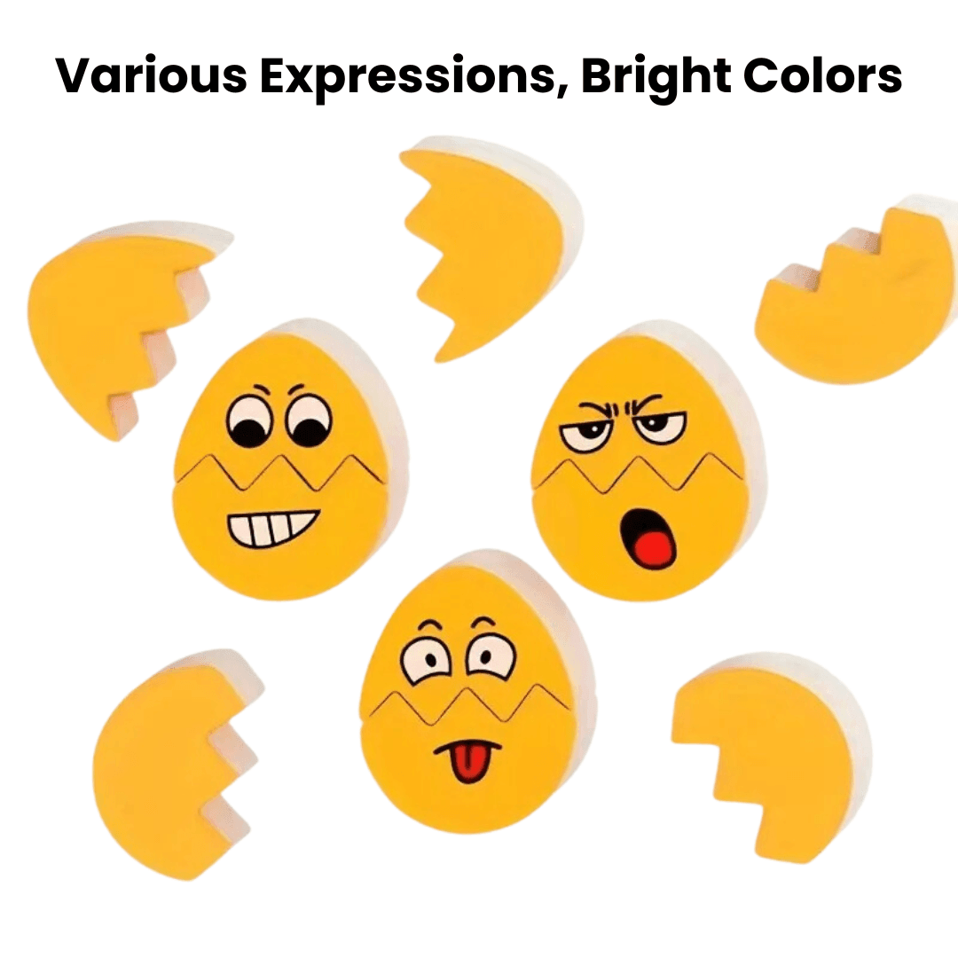 Eggspressions Wood Mood Matching Puzzle Board – Learn, Play, and Build Emotional Intelligence! - Made2Motivate