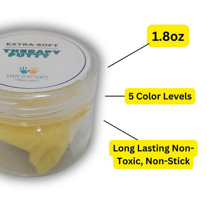 Therapy Putty- 5 Resistant Levels for Strength & Flexibility - Made2Motivate
