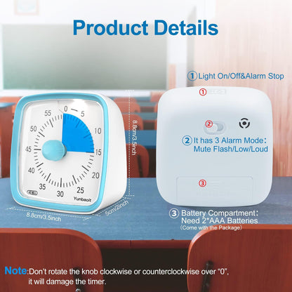 Silent Visual Timer-Blue