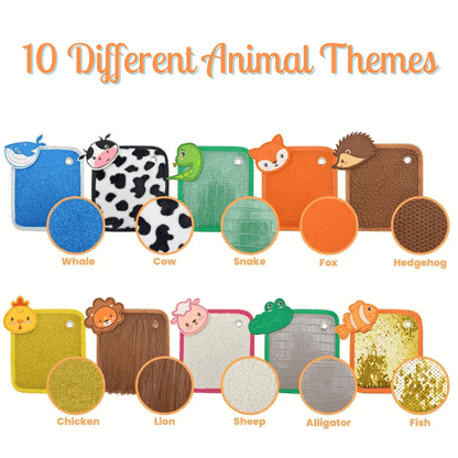 Sensory Animal Texture Cards – 10 Unique Animal Theme - Made2Motivate