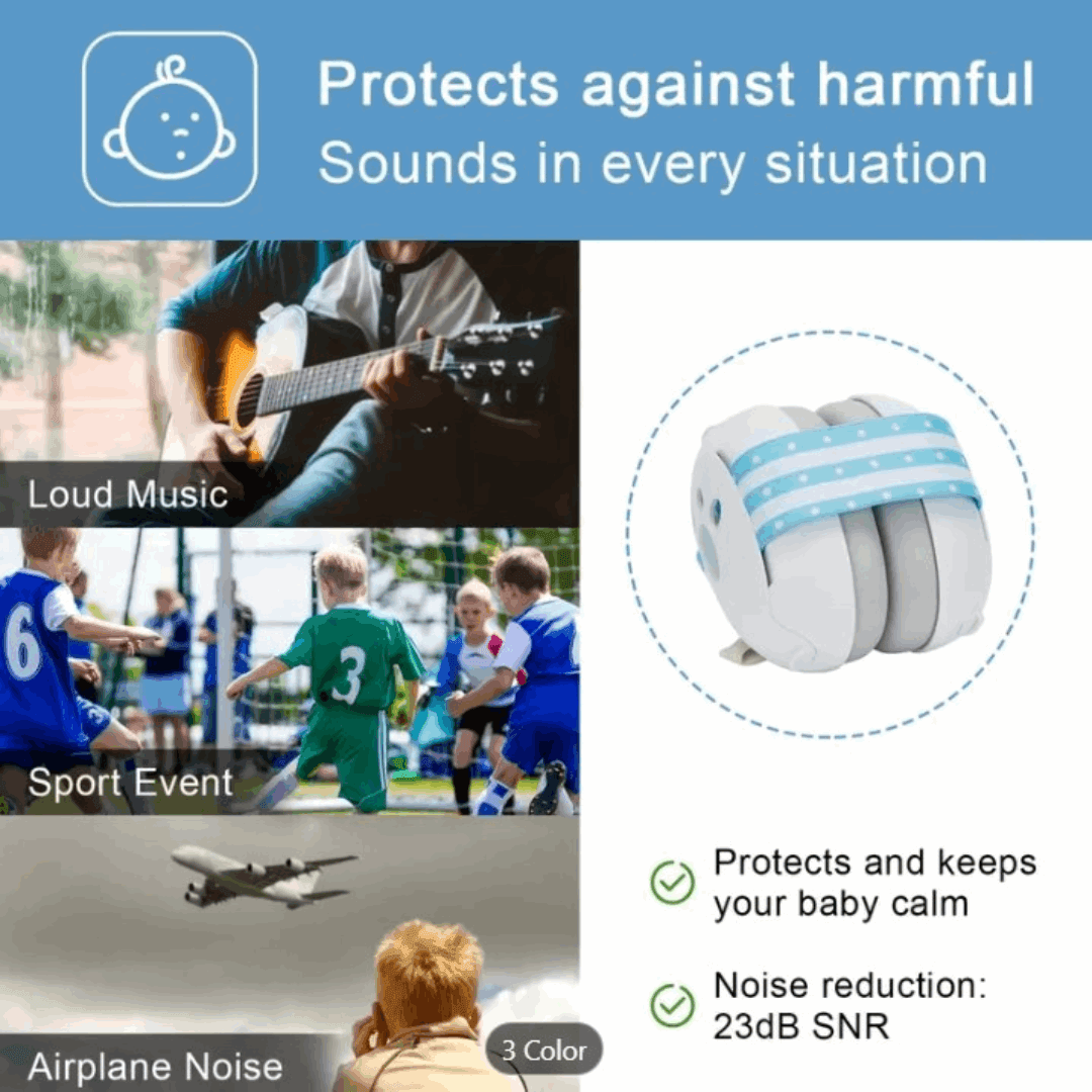 Baby Ear Protection Noise Cancelling Headphones – Noise Reduction Earmuffs for Newborns & Toddlers, Sleep & Hearing Protection for Travel