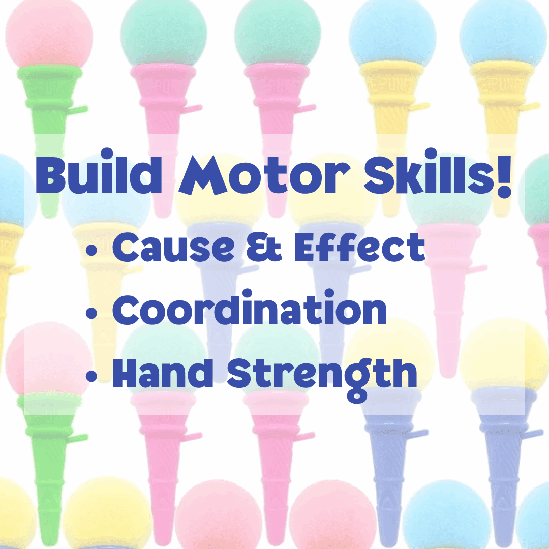 Cone Catch Popper Set – 4 Mini Cones for Fun Motor Skill Development & Active Play