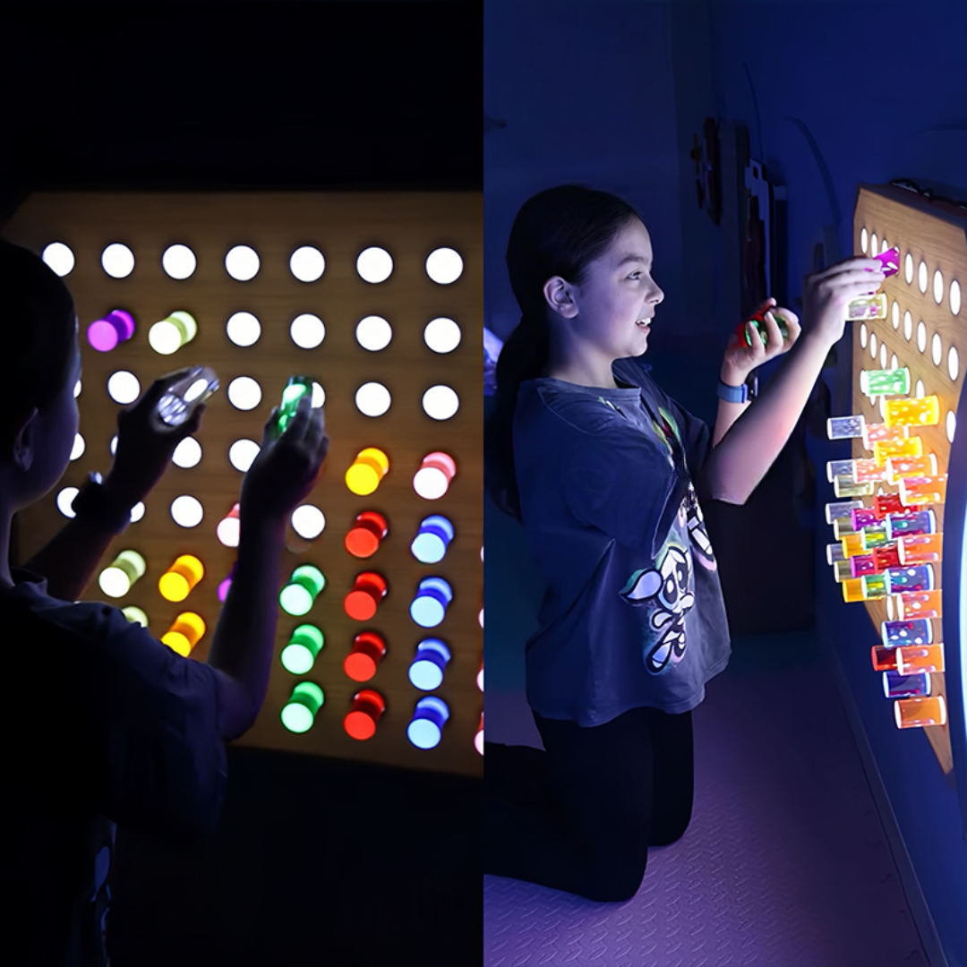 LED Light Wall Panel Peg Board – Sensory Learning & Creative Light Wall for Kids