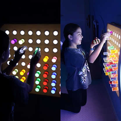 LED Light Wall Panel Peg Board – Sensory Learning & Creative Light Wall for Kids