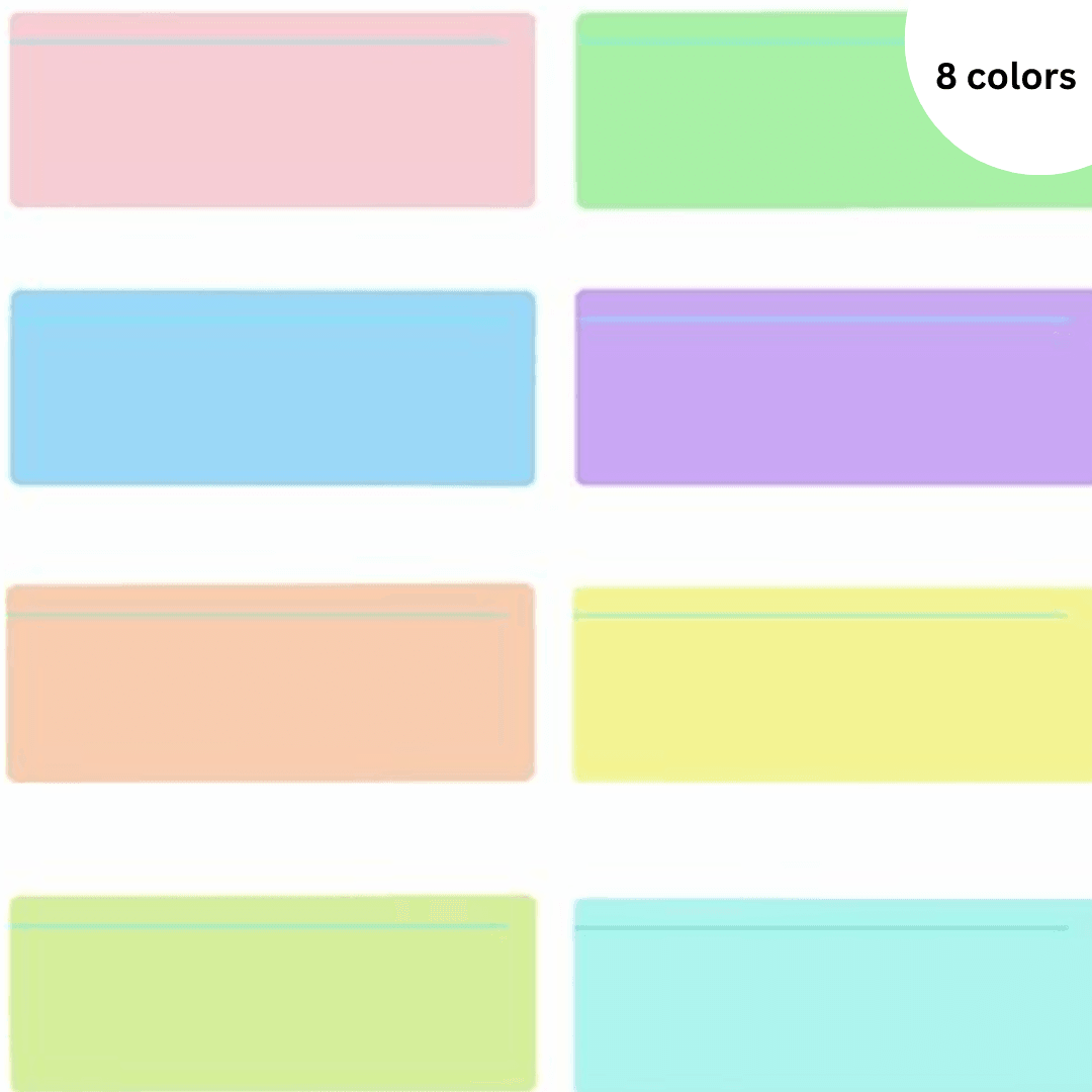 Guided Reading Highlight Strips - 8 Pack Colored Overlays for Dyslexia, ADHD & Visual Stress Relief - Made2Motivate