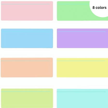 Guided Reading Highlight Strips - 8 Pack Colored Overlays for Dyslexia, ADHD & Visual Stress Relief - Made2Motivate