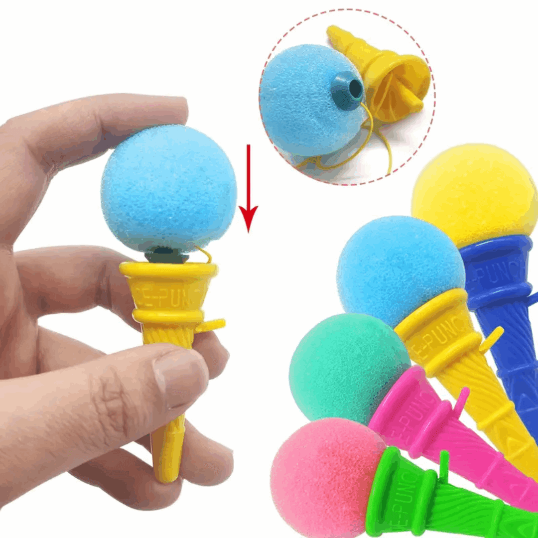 Cone Catch Popper Set – 4 Mini Cones for Fun Motor Skill Development & Active Play