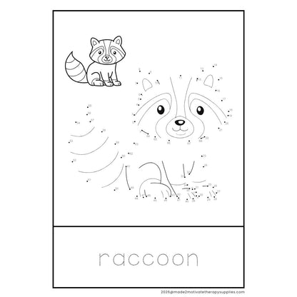 36 Dot-to-Dot Animal Printables with Letter Tracing