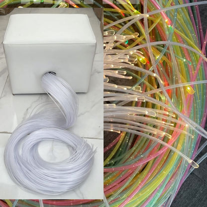 Sensory Fiber Optic Sitting Cube – Interactive Padded seat with 100 Heat-Sealed Light Strands