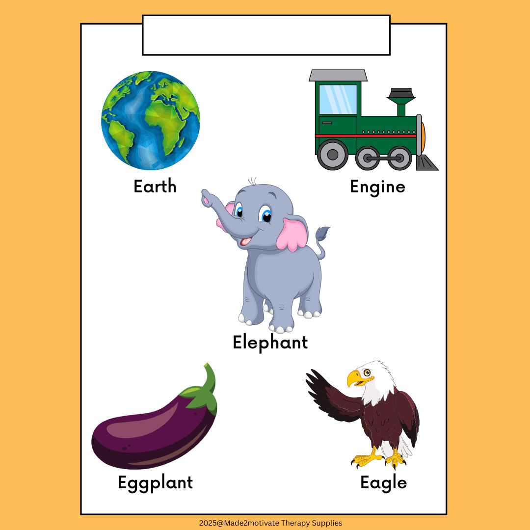 Alphabet Cut & Paste Vocabulary Pack (A-E) - Phonics & Fine Motor Skills