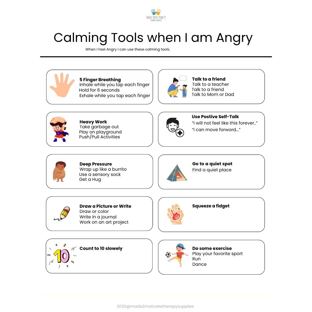 Self-Regulation Activity Pack: 15+ Printable Worksheets for Feelings & Coping Tools
