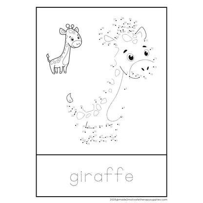 36 Dot-to-Dot Animal Printables with Letter Tracing